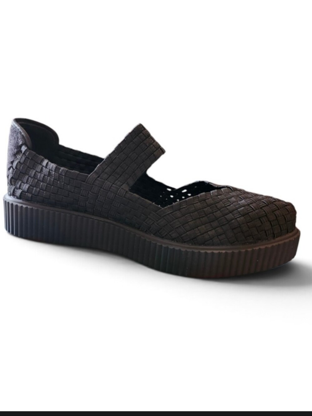 New Bernie Mev Woven Platform Mary Janes Black 40 9